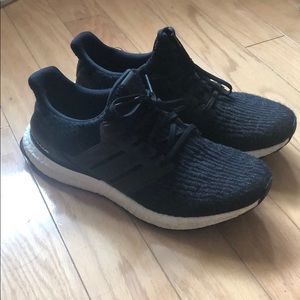 Adidas Ultraboost black running shoes